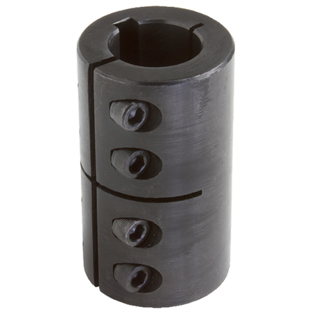 CLIMAX METAL PRODUCTS 35mm X 35mm ID Split Kw Metric Clamp Coupling, Stl, Bo MISCC-35-35-KW